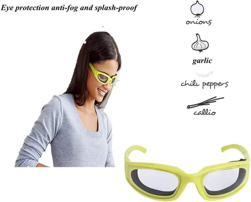 Vista 4 de Gafas antipicantes. Gafas de cebolla, gafas protectoras antisalpicaduras, protector de ojos. Cuando cortas cebollas, puede proteger tus ojos
