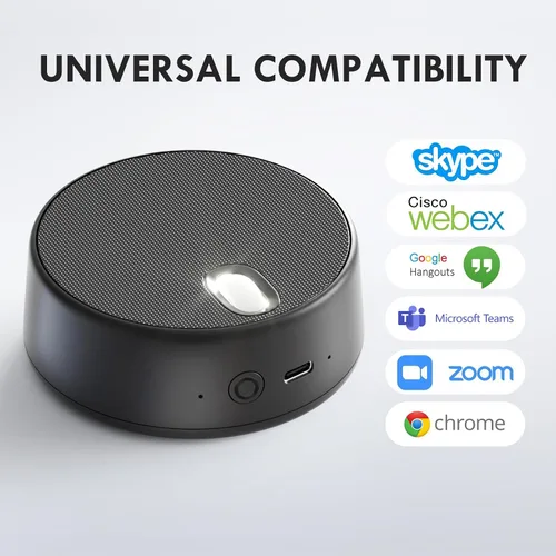 Vista 7 de Altavoces USB para computadora, altavoz de PC con micrófono, 2 modos de sonido Recogida de voz mejorada manos libres, compatible con Zoom