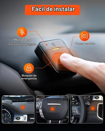Vista 2 de Vantrue Dash Cam Remote, bloqueo de eventos/instantánea/control de audio