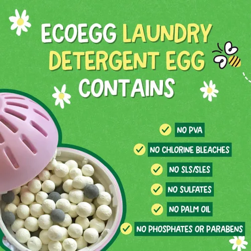 Vista 5 de Ecoegg Detergente para ropa sucia, 70 cargas, flor de primavera, piel sensible