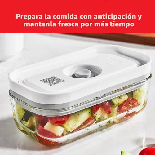 Vista 3 de ZWILLING Fresh & Save - Recipientes de vidrio para almacenamiento de alimentos al vacío, recipientes pequeños y grandes