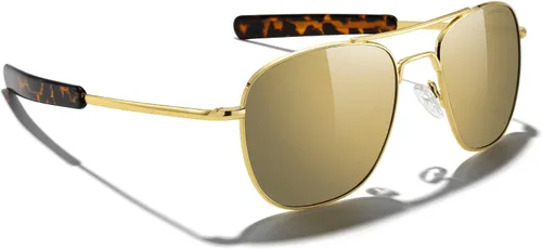 Vista 5 de MERRY'S Gafas de sol polarizadas militares clásicas cuadradas aviador para hombres o mujeres S8636