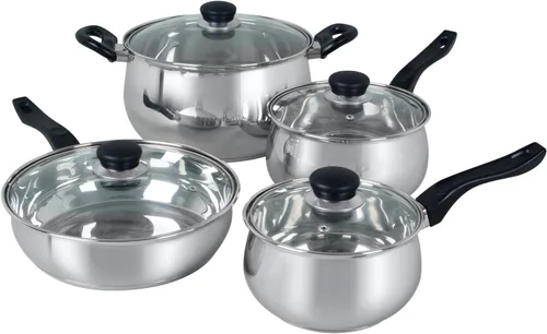 Vista 6 de Oster Rametto - Juego de ollas y sartenes de acero inoxidable con herramientas de cocina