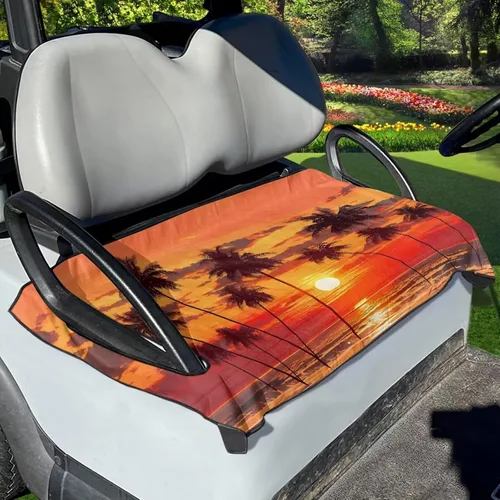 Vista 11 de AFPANQZ Toalla personalizada para cubierta de asiento de carrito de golf, añade tu texto, imagen, logotipo, nombre, protector de asiento de carrito