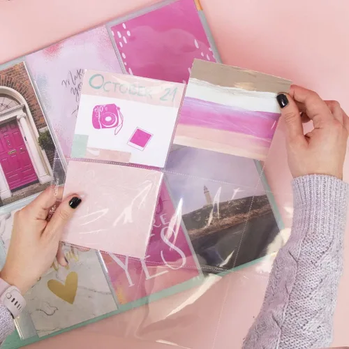 Vista 3 de Craftelier - Paquete de fundas protectoras transparentes para álbumes de fotos personalizados Incluye 10 fundas de 12" x 12" (30,5 x 30,5 cm)