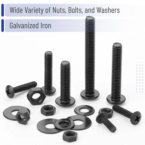 Vista 3 de Mr. Pen - Kit surtido de tuercas y tornillos, 113 piezas, hierro galvanizado M4 M5 M6 Kit de tuercas y pernos métricos surtidos con caja