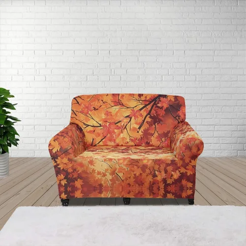 Vista 10 de Horeset Funda elástica para silla con diseño de flores hippie otoñales, funda para sofá, lavable, protección de muebles con espuma antideslizante