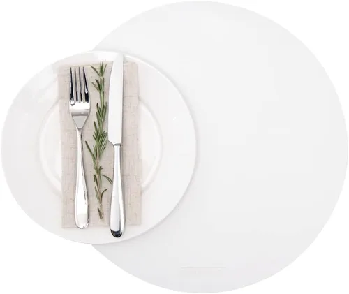 Vista 16 de Restaurantware Juego de 6 manteles individuales de cocina de 16 x 12 pulgadas para mesa de comedor en relieve, impermeables, con forma de huevo