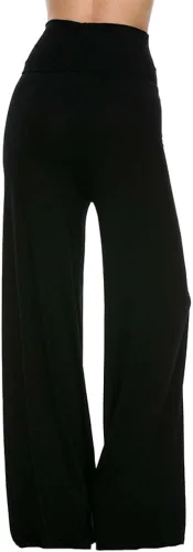 Vista 2 de Superline pantalones palazzo con pliegues de cintura alta