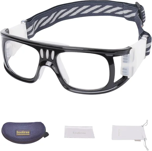 Vista 8 de SooGree Gafas deportivas de racquetbol, baloncesto, fútbol, fútbol, gafas protectoras, lentes de seguridad, lentes reemplazables
