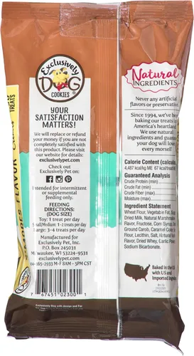 Vista 2 de Exclusively Dog Galletas Sandwich Cremes S'mores Flavor Dog Treats para perros medianos y grandes, naturales y fabricadas en los Estados Unidos, 8