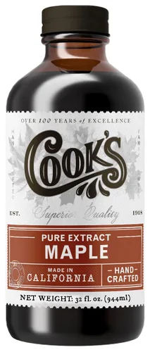 Vista 98 de Cook's, Sabor puro de vainilla sin alcohol, para cocinar, hornear, postres, extracto alternativo de vainilla de Madagascar sin alcohol, 8 onzas