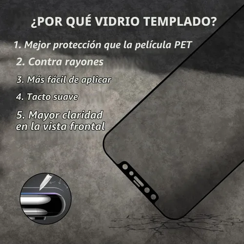 Vista 6 de EGKimBa Protector de pantalla de privacidad compatible con iPhone 11 Pro Max/iPhone XS Max, 6.5 pulgadas, degradado colorido electrochapado