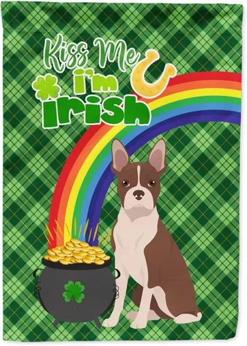 Vista 24 de Caroline's Treasures WDK4731GF - Bandera decorativa para jardín del día de San Patricio, color negro y tostado, Airedale Terrier, para jardín