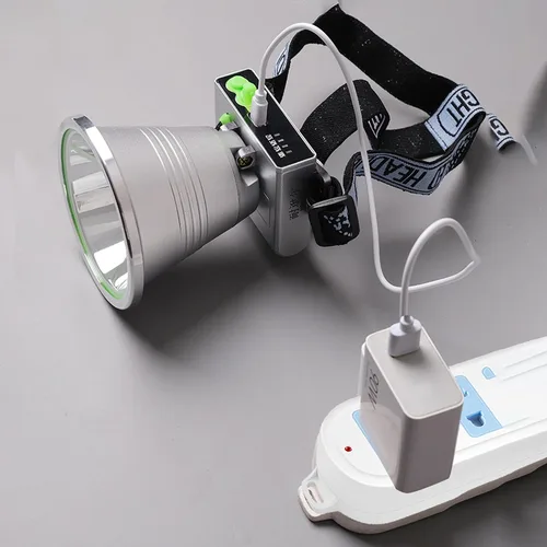 Vista 3 de Faro LED diseño separado faro al aire libre impermeable recargable largo alcance faro adecuado para acampar senderismo caza