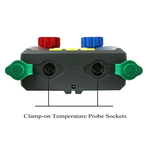 Vista 2 de BELEY Refrigeración Digital Manifold HVAC System Gauge Set, alta precisión de presión de vacío probador de fugas de temperatura dignostic Meter Kit