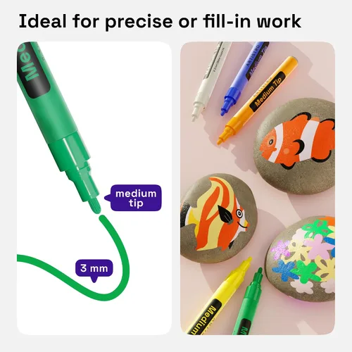 Vista 3 de ARTISTRO 30 marcadores de tela – Kit de decoración de tela – Permanente para ropa – Bolígrafos de pintura acrílica para tenis, bolsos, zapatos