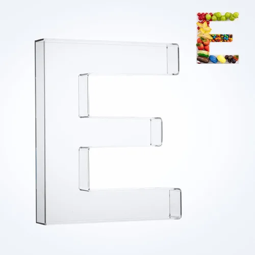 Vista 11 de Bandeja de 11" de Acrílico con Letras y Números – Bandeja Reutilizable y Rellenable para Aperitivos de Charcutería, Caja de Servir Postres