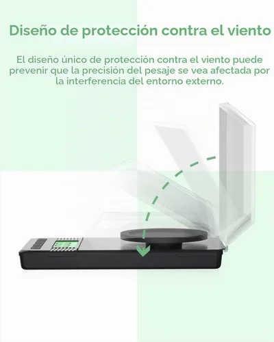 Vista 6 de Báscula de miligramos de 1.76 oz/0.00 oz, báscula digital de mg, peso de calibración de 1.76 oz 7 Units, One-touch Tare, Piece Counting, LCD