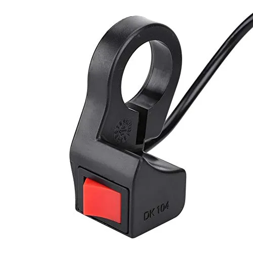 Vista 9 de Dilwe Interruptor basculante de bicicleta eléctrica, interruptor de encendido/apagado universal de manillar de motocicleta de PVC para motocicleta