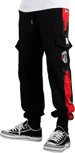 Vista 2 de Law Portgas D Ace - Pantalones cargo casuales para hombre, pantalones deportivos con bolsillos