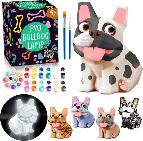 Vista 15 de FUNZBO 2 piezas Pintar tu propia lámpara de gato - Suministros de arte y manualidades, kits de pintura de gatitos para niños y adolescentes, juguete