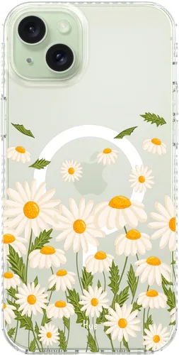 Vista 67 de LONLI Hue - para iPhone 15 Pro Max [Compatible con Magsafe] - Funda de teléfono floral dorada - [Amortiguador de 360°] - Funda de teléfono linda