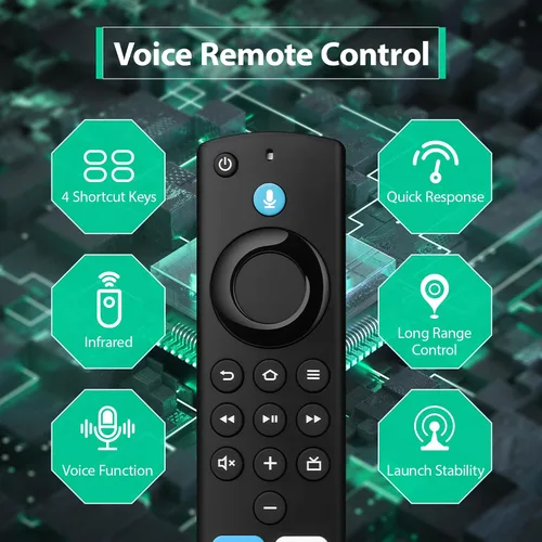 Vista 3 de Control remoto de voz de repuesto para todos los cubos de TV de la serie Fire-Series/FireStick, compatible con FireStick 4K Max/4K/Fire Negro
