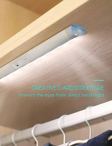 Vista 3 de Joyzy Luz automática de armario, luz LED inalámbrica para despensa, dos modos de iluminación con sensor de movimiento, iluminación de gabinete