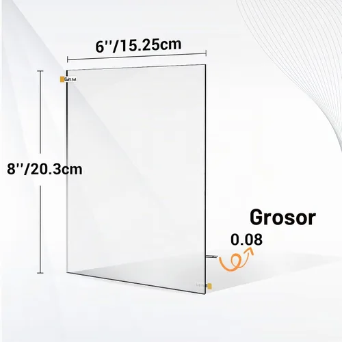 Vista 2 de Gartful - Lámina de acrílico transparente de 6x8 pulgadas - 0.08"/2mm, panel de plexiglás de plástico transparente cuadrado para proyectos DIY