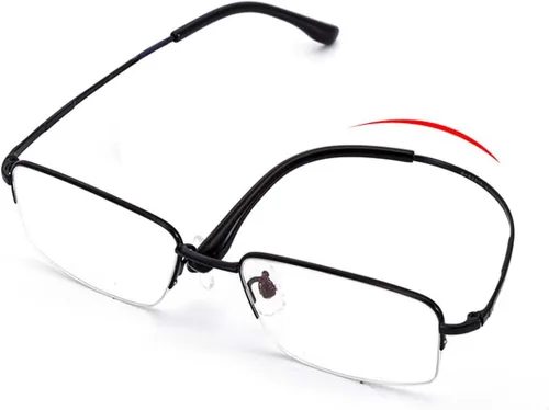 Vista 6 de 1 par de lentes de repuesto para marco de gafas, accesorios para patillas, color negro