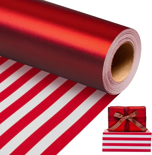 Vista 19 de Homeral Rollo de papel de regalo Jumbo de 30 pulgadas x 32.8 pies, color azul rey metálico para Navidad, cumpleaños, vacaciones, boda, baby shower