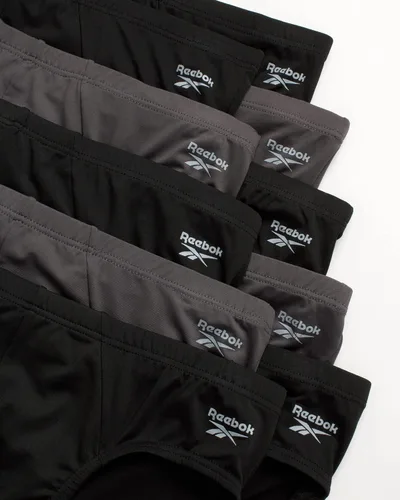 Vista 2 de Reebok Calzoncillos de Talle Bajo para Hombre - Paquete de 10 Calzoncillos Atléticos de Rendimiento para Hombre con Bolsa de Contorno para Uso