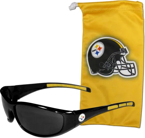 Vista 12 de Siskiyou NFL Unisex Wrap Sunglasses and Bag Set