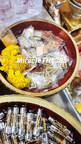 Vista 9 de Milagro Colgante Phra LP Tanjai Buda Thai & Yant Kroa Petch Sheet Gold Spell Yantra Charm Amuleto Talismán Protección Poder Fortuna Comercio Rico