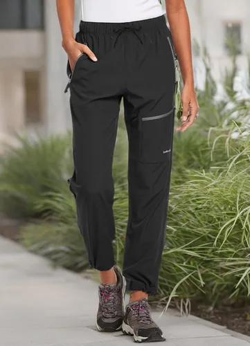 Vista 8 de BALEAF - Leggings tipo capri para mujer, con bolsillos, cintura alta, longitud hasta la rodilla, elásticos, pantalones casuales de yoga