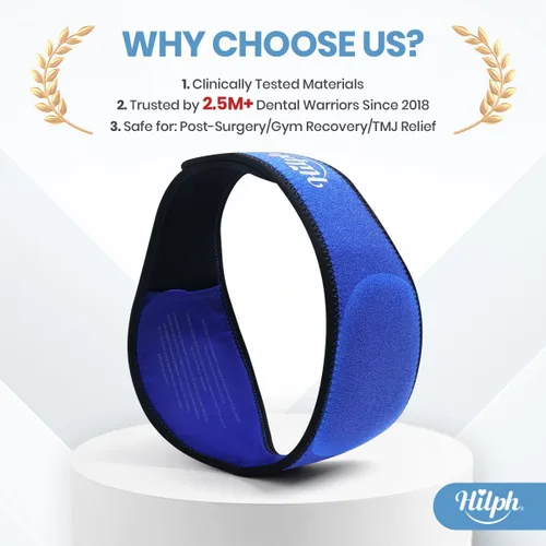 Vista 7 de Hilph Paquete de hielo facial Wisdom Teech, envoltura para la cabeza para cirugía oral facial, alivio del dolor para ATM, envoltura de hielo