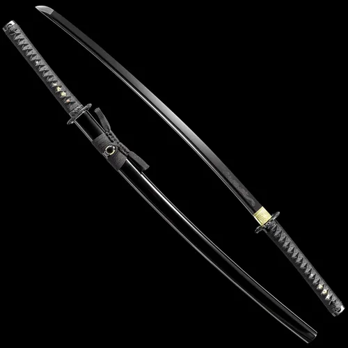 Vista 7 de Samurai Katana Espada hecha a mano de acero de alto carbono 1095 Japonesa Real Katana Espada de Espiga Completa Afilada