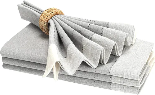 Vista 25 de Servilletas de tela de algodón con dobladillo de 18 x 18 pulgadas, color aguamarina con vainica, servilletas de boda, servilletas de cóctel