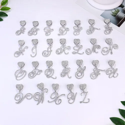 Vista 3 de Krfy Tobilleras para mujer, tobilleras de eslabones cubanos con inicial cursiva de plata para mujer, 0.394 pulgadas, cadena de eslabones cubanos