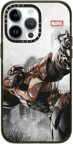 Vista 27 de CASETiFY Funda para iPhone Air, compatible con MagSafe Marvel VS CoLab Protección contra caídas de grado militar 4x de 8.2 pies Funda Capitán
