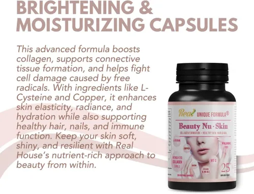 Vista 6 de Top Beauty - Suplemento para la piel, para adultos con colágeno hidrolizado, ácido hialurónico, L-cisteína, vitamina C, cobre, vitamina B5