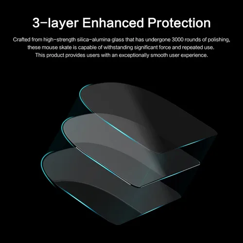 Vista 6 de MOSHOU Patines de ratón de vidrio compatibles con Logitech G Pro X Superlight mouse inalámbrico para juegos, bordes curvos redondeados de repuesto