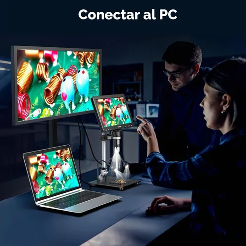 Vista 8 de TOMLOV Microscopio Digital DM9 Max: 20MP 10.1" 1500X HD IPS HDMI Microscopio Lupa de Monedas para Monedas con Errores con Pantalla, Microscopios