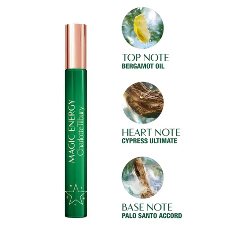 Vista 2 de Charlotte Tilbury Magic Energy Eau De Parfum – Perfume de madera que aumenta las emociones enriquecido con aceite derivado de forma natural, aroma