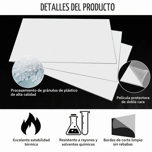 Vista 7 de Roowest 4 piezas de hojas acrílicas blancas de 12 x 16 pulgadas, 1/8 pulgadas de grosor, paneles de plástico cortados a medida, panel de tablero