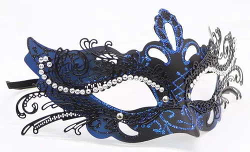 Vista 4 de Coolwife Máscaras de Mascarada para Parejas de Metal Veneciano Mardi Gras Fiesta Nocturna Baile de Graduación Máscara de Disfraz