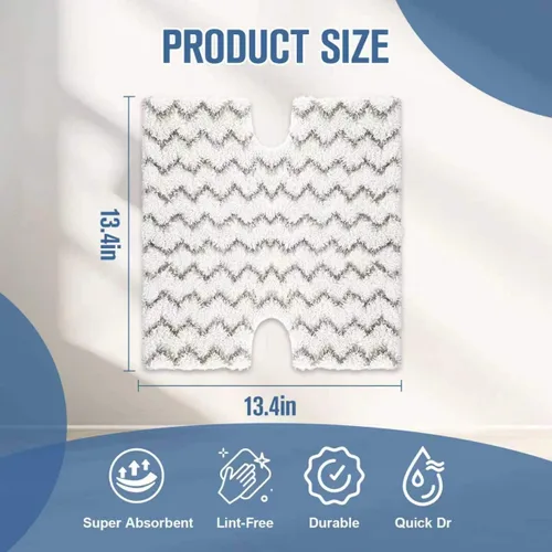 Vista 3 de Paquete de 2 almohadillas de repuesto para trapeador de vapor Shark Genius Paquete de 2 rayas