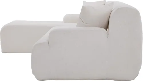 Vista 4 de Sofá combinado de 2 piezas, moderno sofá modular grande en forma de L, juego de sofá diván de tela de felpilla para sala de estar, dormitorio