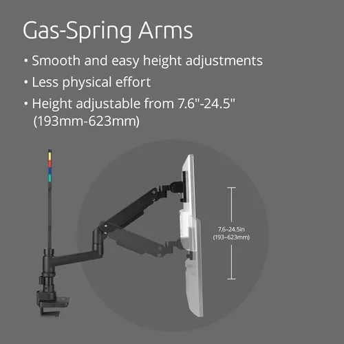 Vista 4 de Kensington SmartFit Premium Heavy Duty Dual Monitor Arm with Laptop Tray